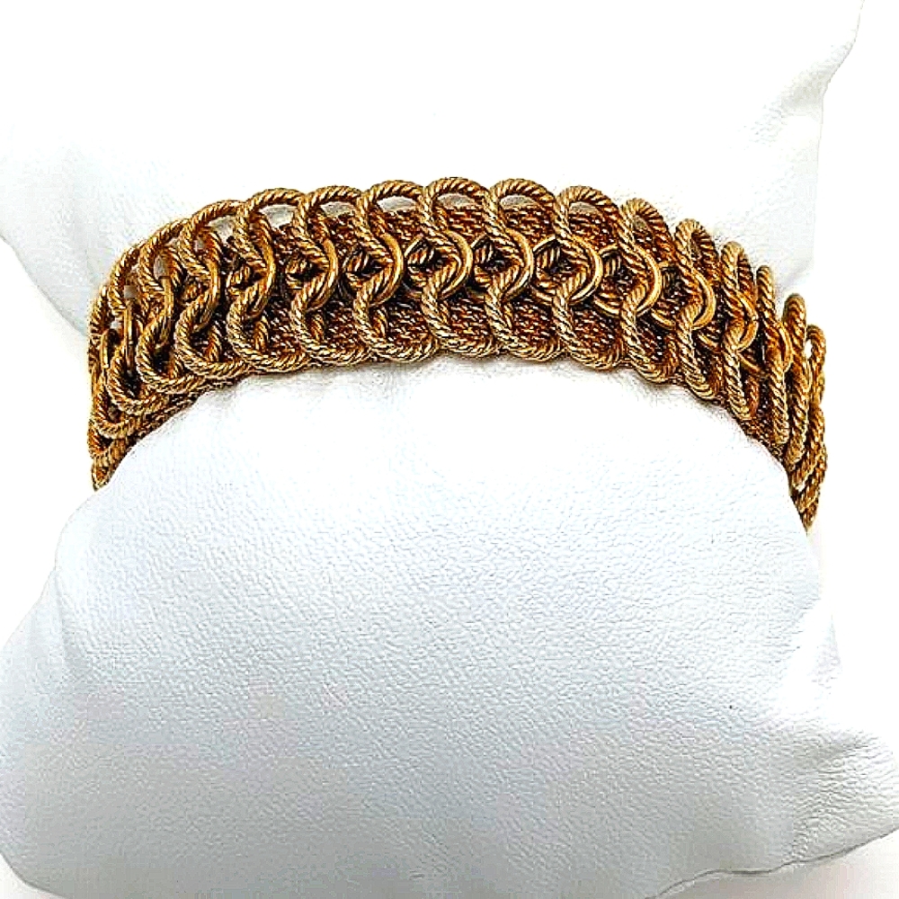 GOLDETTE vintage bracelet with mesh/loop design